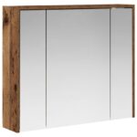 vidaXL Kúpeľňová zrkadlová skrinka Staré drevo 73,5 x 16 x 62,5 cm – Obrázok 2