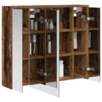 vidaXL Kúpeľňová zrkadlová skrinka Staré drevo 73,5 x 16 x 62,5 cm – Obrázok 3