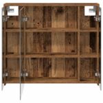 vidaXL Kúpeľňová zrkadlová skrinka Staré drevo 73,5 x 16 x 62,5 cm – Obrázok 6