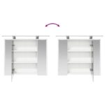 vidaXL Kúpeľňová zrkadlová skrinka Biela 73,5 x 16 x 62,5 cm – Obrázok 12