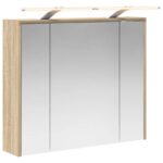 vidaXL Kúpeľňová zrkadlová skrinka Sonoma dub 73,5 x 16 x 62,5 cm – Obrázok 2