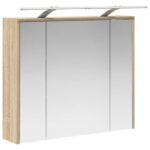vidaXL Kúpeľňová zrkadlová skrinka Sonoma dub 73,5 x 16 x 62,5 cm – Obrázok 5