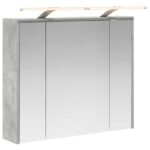 vidaXL Kúpeľňová zrkadlová skrinka Betónová šedá 73,5 x 16 x 62,5 cm – Obrázok 2