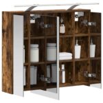 vidaXL Kúpeľňová zrkadlová skrinka Dymová dub 73,5 x 16 x 62,5 cm – Obrázok 3