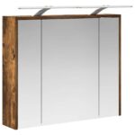 vidaXL Kúpeľňová zrkadlová skrinka Dymová dub 73,5 x 16 x 62,5 cm – Obrázok 5