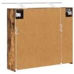 vidaXL Kúpeľňová zrkadlová skrinka Dymová dub 73,5 x 16 x 62,5 cm – Obrázok 9