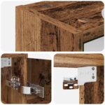 vidaXL Kúpeľňová zrkadlová skrinka Staré drevo 73,5 x 16 x 62,5 cm – Obrázok 10
