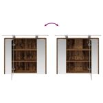 vidaXL Kúpeľňová zrkadlová skrinka Staré drevo 73,5 x 16 x 62,5 cm – Obrázok 12