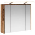 vidaXL Kúpeľňová zrkadlová skrinka Staré drevo 73,5 x 16 x 62,5 cm – Obrázok 2