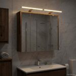 vidaXL Kúpeľňová zrkadlová skrinka Staré drevo 73,5 x 16 x 62,5 cm – Obrázok 4
