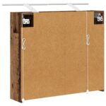 vidaXL Kúpeľňová zrkadlová skrinka Staré drevo 73,5 x 16 x 62,5 cm – Obrázok 9