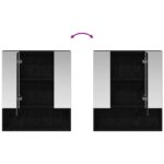 vidaXL Kúpeľňová zrkadlová skrinka Čierny dub 60 x 14.5 x 70 cm – Obrázok 10