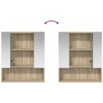 vidaXL Kúpeľňová zrkadlová skrinka Sonoma dub 60 x 14.5 x 70 cm – Obrázok 10