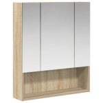 vidaXL Kúpeľňová zrkadlová skrinka Sonoma dub 60 x 14.5 x 70 cm – Obrázok 2