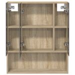 vidaXL Kúpeľňová zrkadlová skrinka Sonoma dub 60 x 14.5 x 70 cm – Obrázok 6