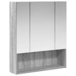 vidaXL Kúpeľňová zrkadlová skrinka Sivý Sonoma 60 x 14.5 x 70 cm – Obrázok 2