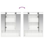 vidaXL Kúpeľňová zrkadlová skrinka s poličkou Biela 60 x 14.5 x 70 cm – Obrázok 12