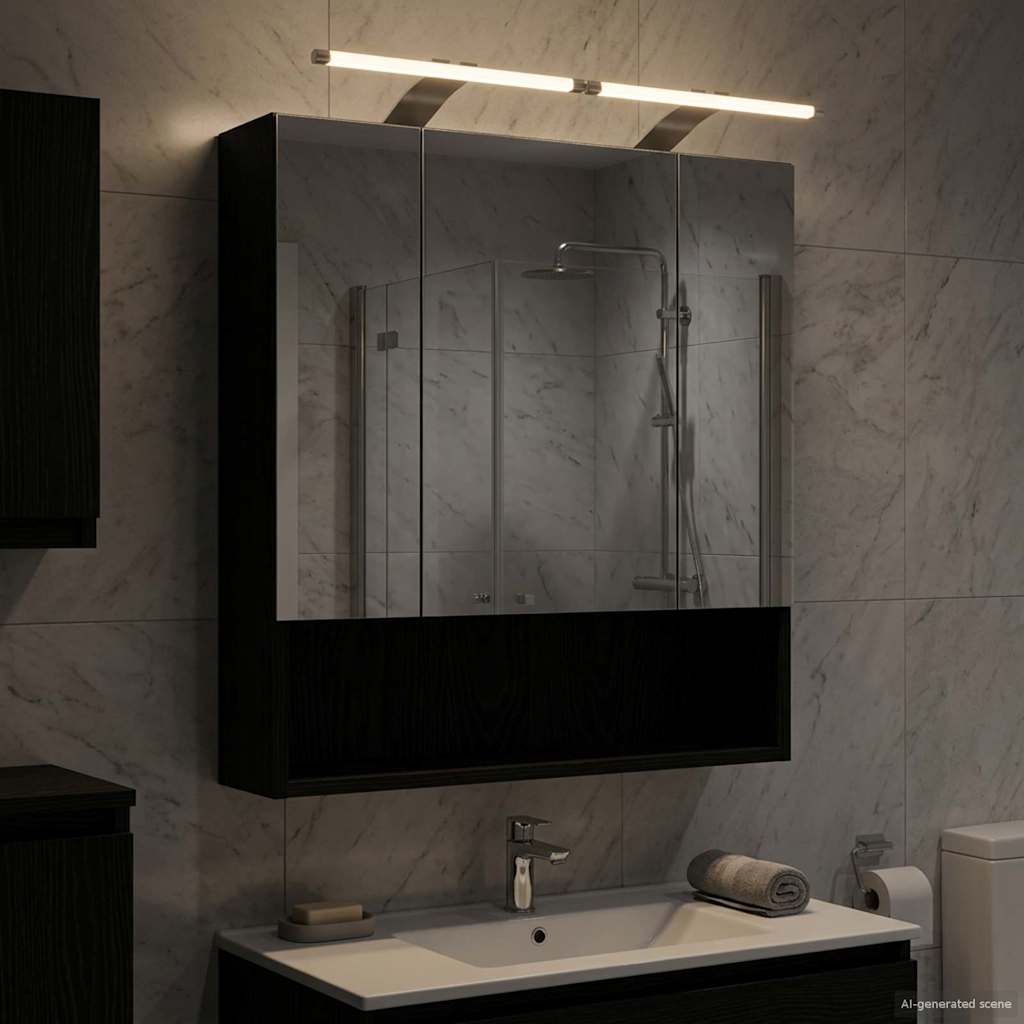 889192_1.jpg vidaXL Kúpeľňová zrkadlová skrinka Čierny dub 60 x 14.5 x 70 cm – Obrázok 1