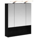 vidaXL Kúpeľňová zrkadlová skrinka Čierny dub 60 x 14.5 x 70 cm – Obrázok 2