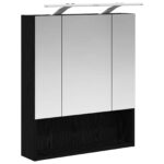 vidaXL Kúpeľňová zrkadlová skrinka Čierny dub 60 x 14.5 x 70 cm – Obrázok 5