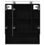 vidaXL Kúpeľňová zrkadlová skrinka Čierny dub 60 x 14.5 x 70 cm – Obrázok 7