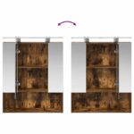 vidaXL Kúpeľňová zrkadlová skrinka Dymová dub 60 x 14.5 x 70 cm – Obrázok 12
