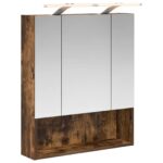 vidaXL Kúpeľňová zrkadlová skrinka Dymová dub 60 x 14.5 x 70 cm – Obrázok 2
