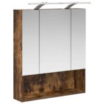 vidaXL Kúpeľňová zrkadlová skrinka Dymová dub 60 x 14.5 x 70 cm – Obrázok 5
