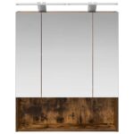 vidaXL Kúpeľňová zrkadlová skrinka Dymová dub 60 x 14.5 x 70 cm – Obrázok 6