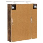 vidaXL Kúpeľňová zrkadlová skrinka Dymová dub 60 x 14.5 x 70 cm – Obrázok 9