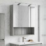 vidaXL Kúpeľňová zrkadlová skrinka Sivý Sonoma 60 x 14.5 x 70 cm – Obrázok 4