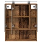 vidaXL Kúpeľňová zrkadlová skrinka Staré drevo 60 x 14.5 x 70 cm – Obrázok 7