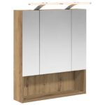 vidaXL Kúpeľňová zrkadlová skrinka Remeselnícky dub 60 x 14.5 x 70 cm – Obrázok 2