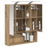 vidaXL Kúpeľňová zrkadlová skrinka Remeselnícky dub 60 x 14.5 x 70 cm – Obrázok 3