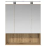 vidaXL Kúpeľňová zrkadlová skrinka Remeselnícky dub 60 x 14.5 x 70 cm – Obrázok 6