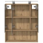 vidaXL Kúpeľňová zrkadlová skrinka Remeselnícky dub 60 x 14.5 x 70 cm – Obrázok 7