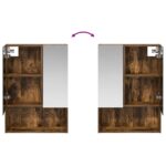 vidaXL Kúpeľňová zrkadlová skrinka Dymová dub 50 x 14,5 x 70 cm – Obrázok 10