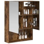 vidaXL Kúpeľňová zrkadlová skrinka Dymová dub 50 x 14,5 x 70 cm – Obrázok 3