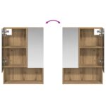 vidaXL Kúpeľňová zrkadlová skrinka Remeselnícky dub 50 x 14,5 x 70 cm – Obrázok 10