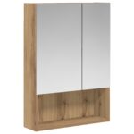 vidaXL Kúpeľňová zrkadlová skrinka Remeselnícky dub 50 x 14,5 x 70 cm – Obrázok 2