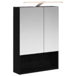 vidaXL Kúpeľňová zrkadlová skrinka Čierny dub 50 x 14,5 x 70 cm – Obrázok 2
