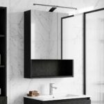 vidaXL Kúpeľňová zrkadlová skrinka Čierny dub 50 x 14,5 x 70 cm – Obrázok 4