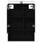 vidaXL Kúpeľňová zrkadlová skrinka Čierny dub 50 x 14,5 x 70 cm – Obrázok 7