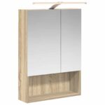 vidaXL Kúpeľňová zrkadlová skrinka Sonoma dub 50 x 14,5 x 70 cm – Obrázok 2
