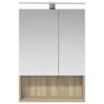 vidaXL Kúpeľňová zrkadlová skrinka Sonoma dub 50 x 14,5 x 70 cm – Obrázok 6