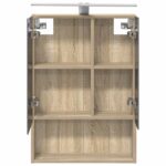 vidaXL Kúpeľňová zrkadlová skrinka Sonoma dub 50 x 14,5 x 70 cm – Obrázok 7