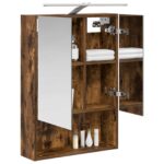 vidaXL Kúpeľňová zrkadlová skrinka Dymová dub 50 x 14,5 x 70 cm – Obrázok 3