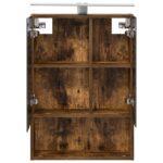vidaXL Kúpeľňová zrkadlová skrinka Dymová dub 50 x 14,5 x 70 cm – Obrázok 7