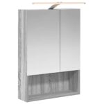 vidaXL Kúpeľňová zrkadlová skrinka Sivý Sonoma 50 x 14,5 x 70 cm – Obrázok 2