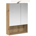 vidaXL Kúpeľňová zrkadlová skrinka Remeselnícky dub 50 x 14,5 x 70 cm – Obrázok 2